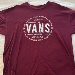 Awesome Maroon VANS OFF THE WALL Unisex Shirt - XXL